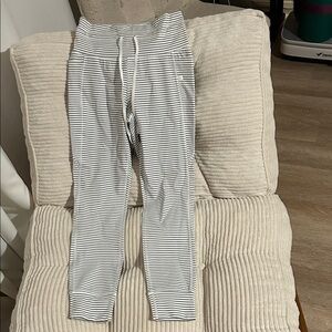 Striped High-Waisted Joggers